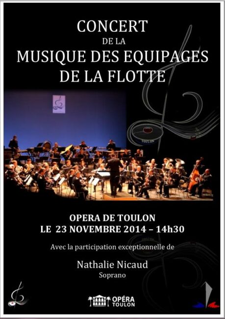 23 novembre 2014. Concert à l’Opéra de Toulon – le dimanche 23 novembre à 14h30