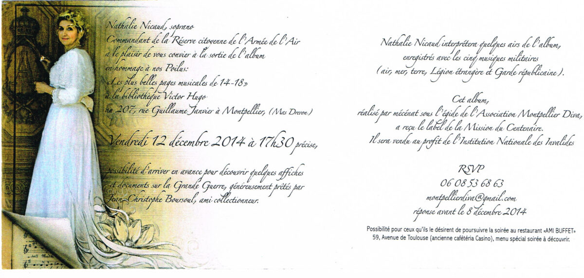 12 décembre 2014. Bibliothèque Victor Hugo, Montpellier – Concert dédicace