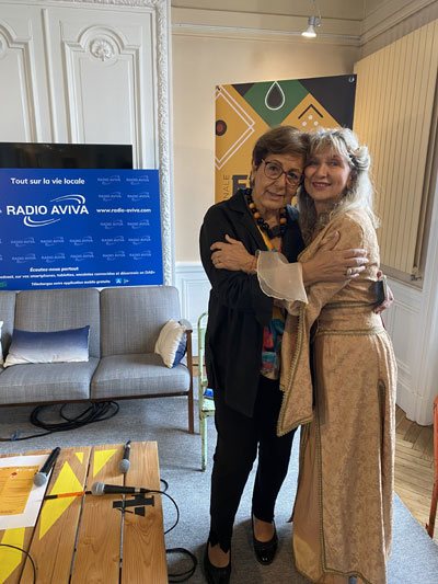 Jeudi 12 Octobre 2023. Montpellier (34), À l’occasion de la 1ère édition de la Biennale Euro Africa, à la Maison des Relations Internationales, Nathalie est invitée par la directrice de Radio Aviva, Madame Perla Danan.